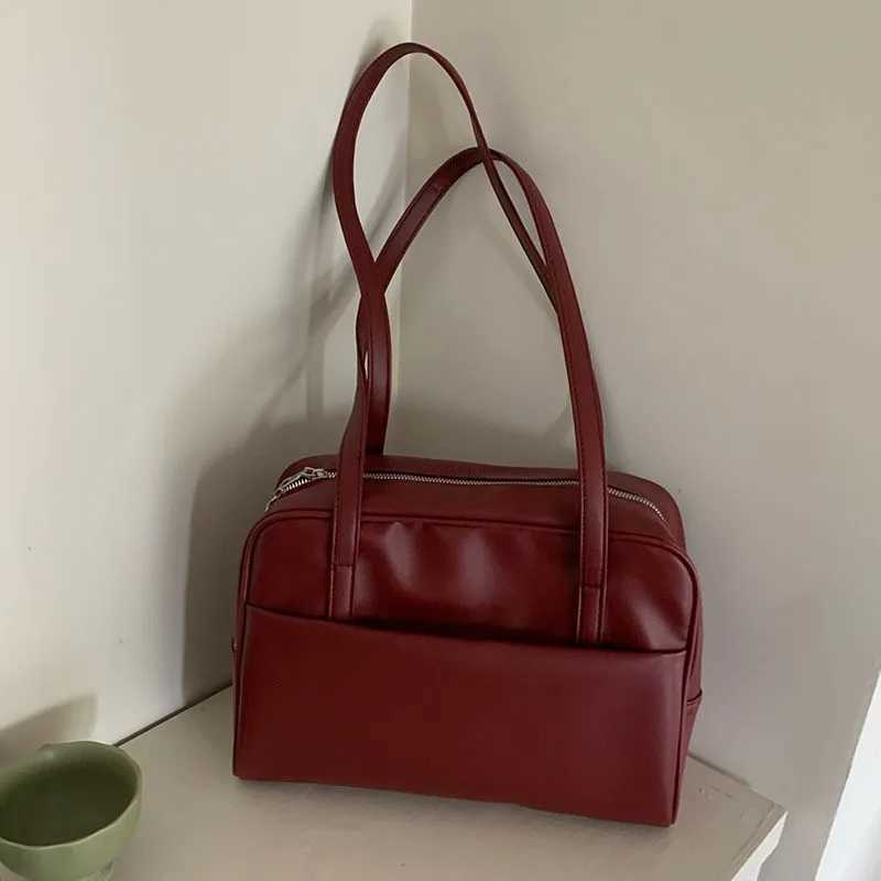 Korean Style Large Capacity Single Shoulder Womens Bag Versatile Vintage Underarm Bag Autumn 2025 New Arrival Y250603