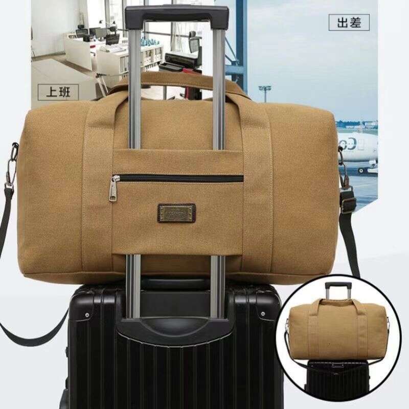 Canvas Tote Large Capacity Wear-resistant Luggage Business Trip Shoulder Outdoor Travel Bag