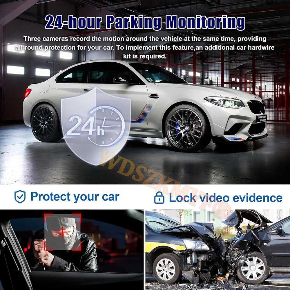 Car dvr 2/3 Camera Dash Cam For Cars Car dvr 1080P WIFI APP Car dvr Video Recorder Rear View Camera G-Sensor Black Box Car Accessory R250529