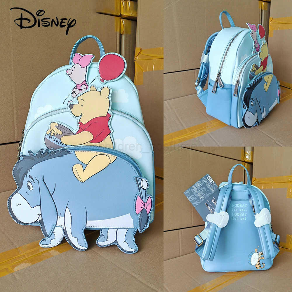Disney Loungefly Stitch Mickey Minnie Sullivan Cartoon Summer Travel Backpack Double Shoulder Backpack Girlfriend Gift W250620