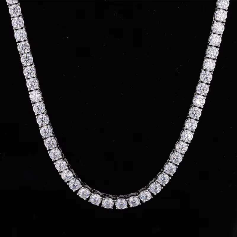 Hot Sale Men Women Moissanite Diamond Necklace 3mm-6mm 925 silver Tennis Chain