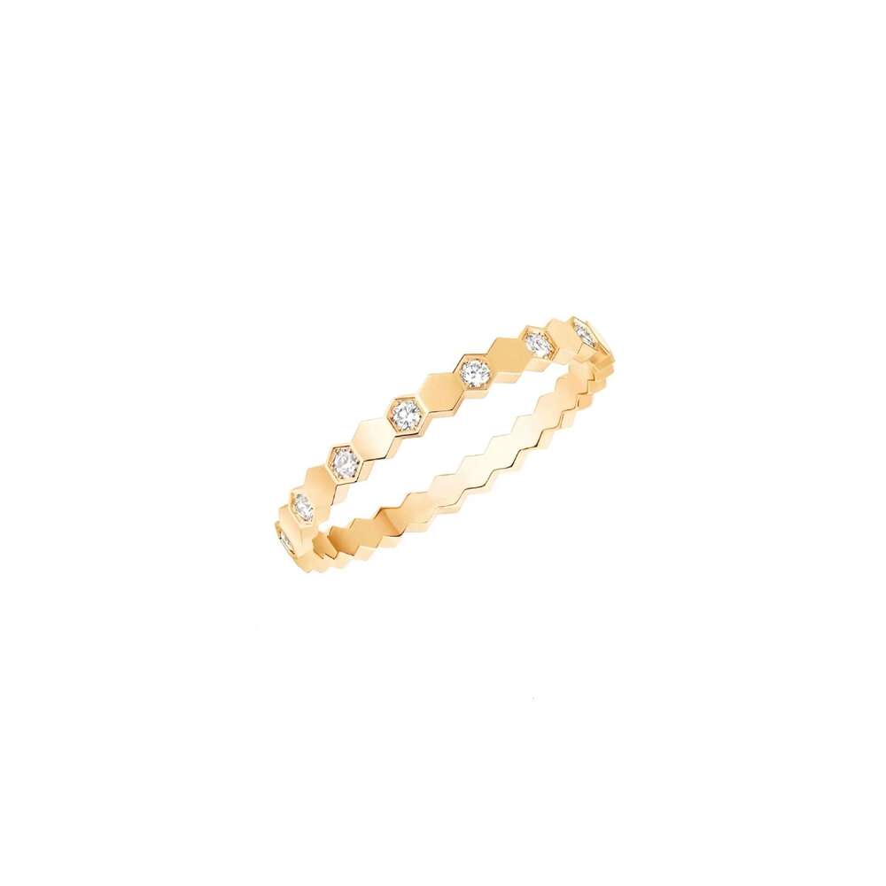 Honeycomb Ring Shangjia High Wide Narrow Version Female CNC Rose Gold TikTok Live Broadcast Wholesale