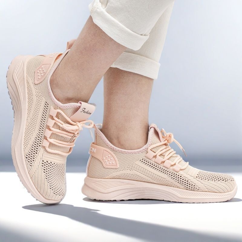 Casual Shoes Spring Summer Thin Mesh Hollow Breathable Casual Sports Flyknit Soft Sole Lightweight Women S Running Shoes Ddmysaturn