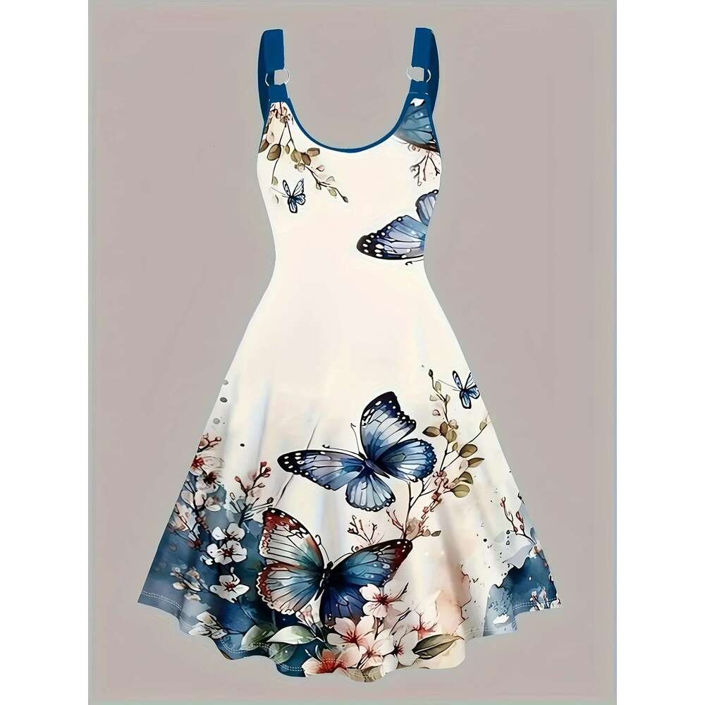 Maxi Dress Floral Dress Skirt Women Dresses Dresses Dresses for Woman Designer Womens 2025 Summer Sexy Three Dimensional Butterfly Printed Strap Dress