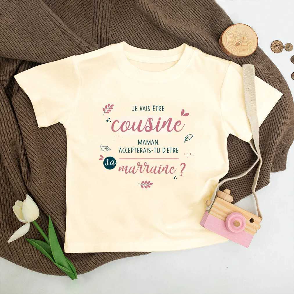 I Will Soon Be A Cousin Printed Kids Shirt Baby Announcement Boys Girls T-shirt Child Summer Tee Toddler Short Sleeve Retro Tops T250603