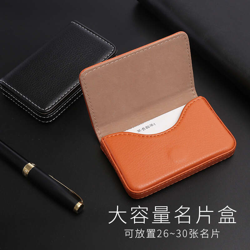 Large Capacity Case Faux Leather Business Bank Credit Card Holder Wallet Handbag Company Enterprise