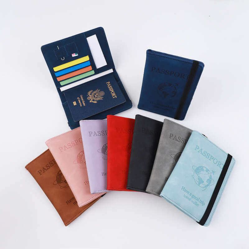 PU Leather Strap Travel Anti-Magnetic RFID Ticket Holder Document Bag Passport Cover Protector