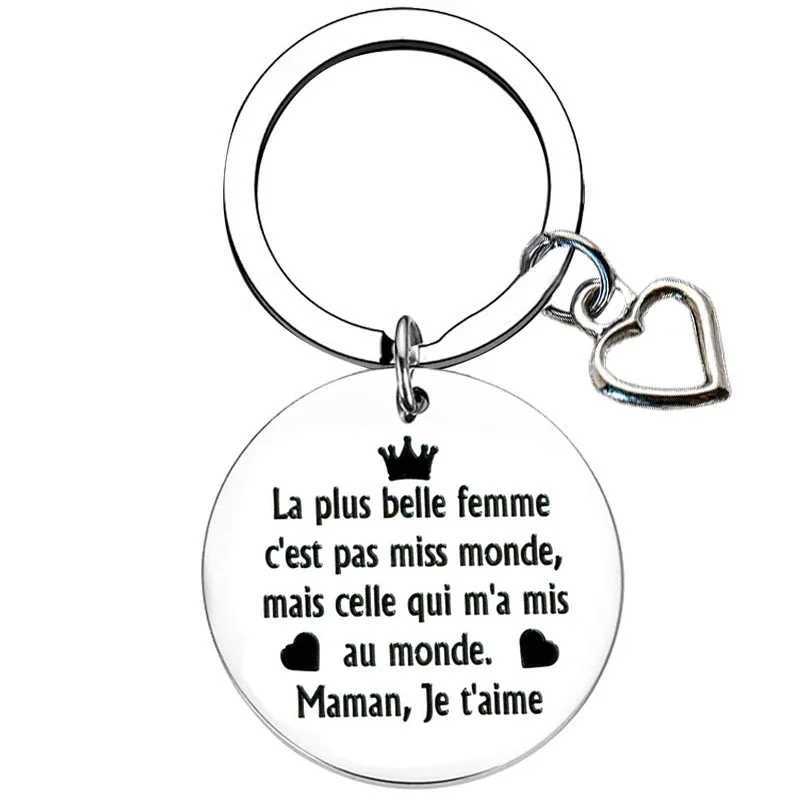 French Mama Bear Gifts for Mom Gifts for Her Moms Birthday Gifts for Women Wife. Keychain for mother. XJ250602