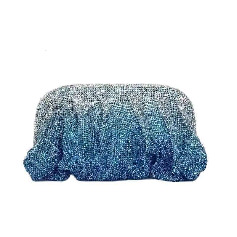 Wedding Party Clutch Purse Glitter Shiny Rhinestone Dia Evening Designer Women's Handbag Shoulder Crossbody Bag