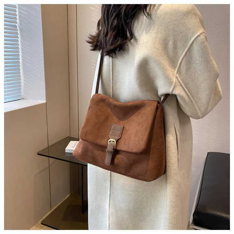 2025 Matte Textured Shoulder Bag - Womens Vintage Square Crossbody Purse Spacious Boho Chic Handbag with Adjustable Strap W250602