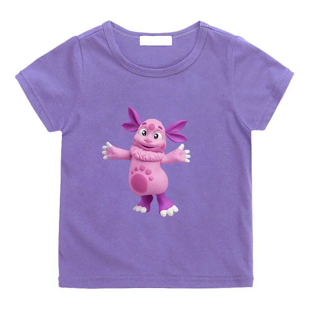 Kids Girls T-shirts Luntik Cartoon Moonzy Graphic Printing T-shirts Baby Short Sleeve Tees Girl Clothes Children Tops Tee Toddler T250603