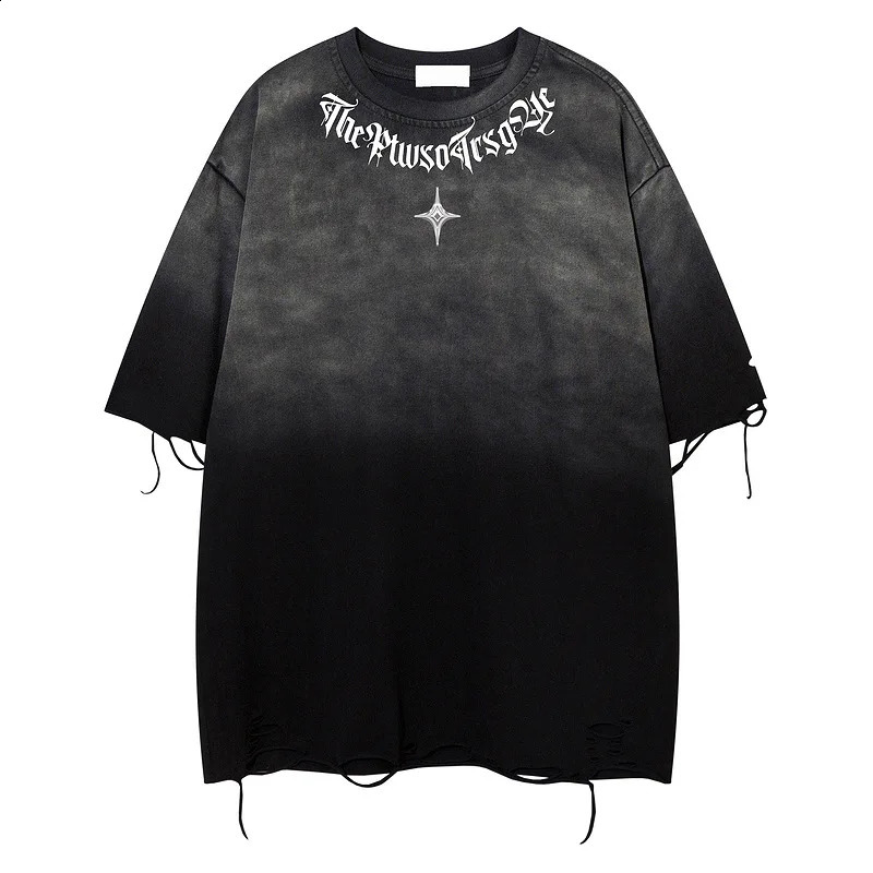 Mens Short Sleeve T-Short Baggy Causal Oversize Summer Tops American Style High Street Fashion Heavy Pure Cotton T-shirt 250530