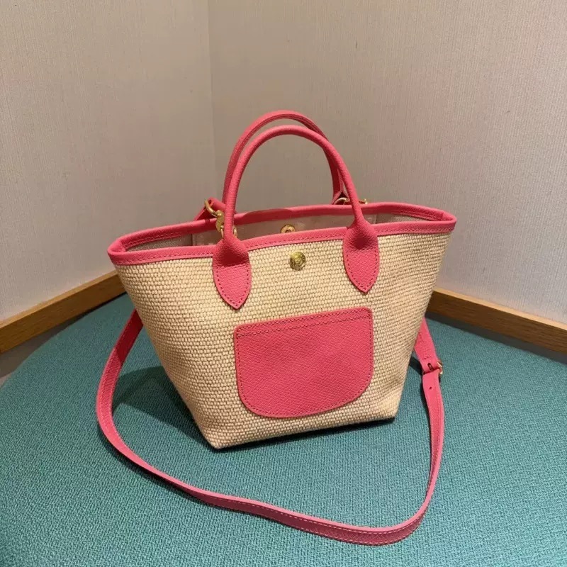 Top Brand High Quality New Style New Cowhide Woven Tote Bag Basket Large Capacity Beach Bag Handbag Shoulder Crossbody Bag for Women New Free Delivery