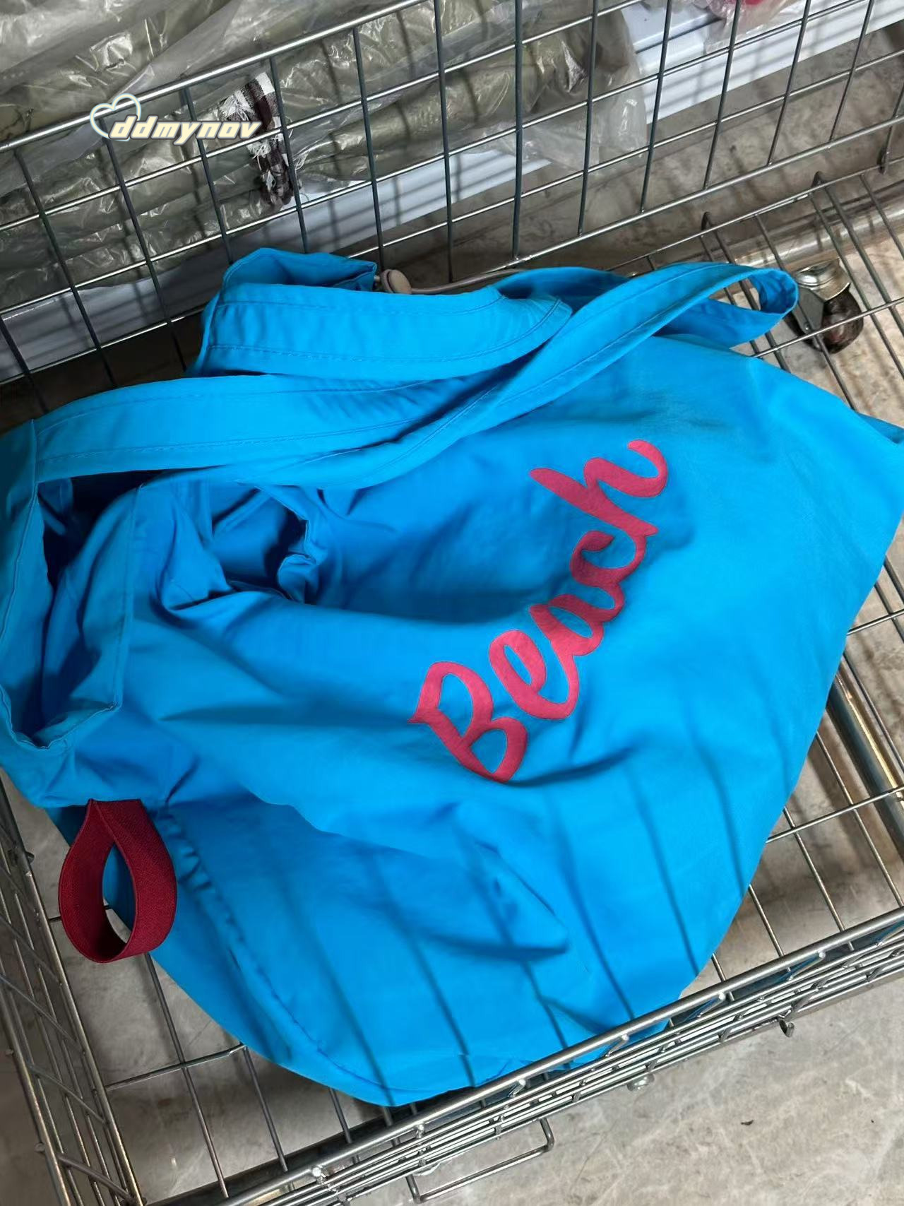 Korean Style New Letter Print for Women Large Capacity Nylon Shoulder Casual Versatile Portable Drawstring Tote Bag ddmynov