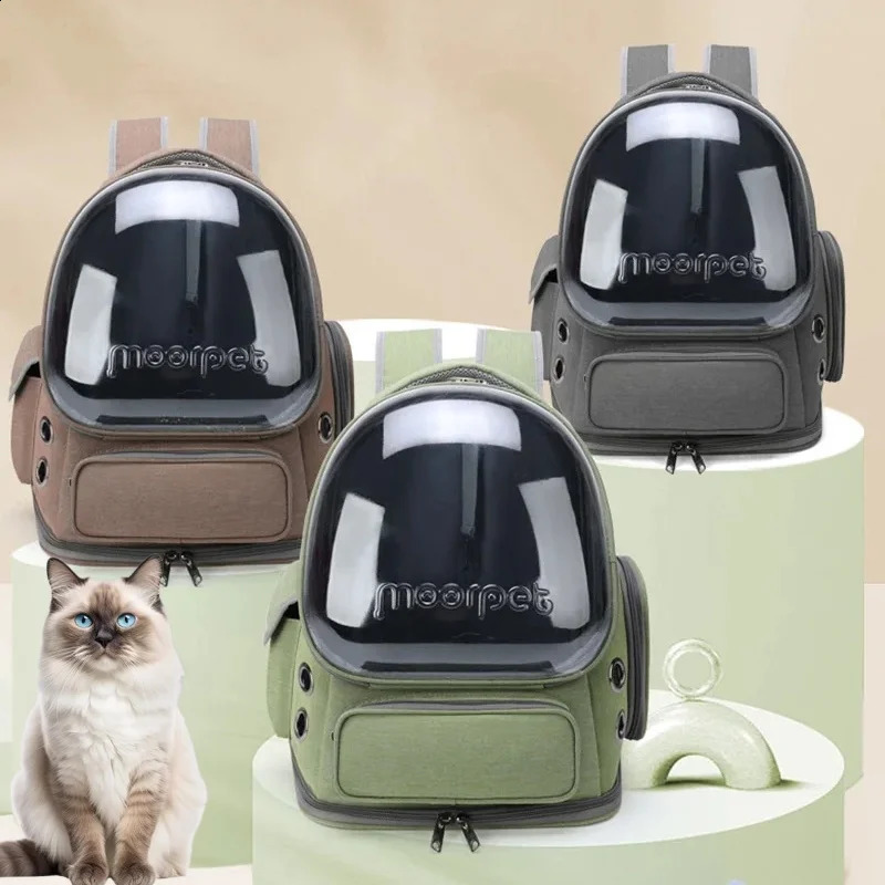 Transparent Pet Cat Bag Outdoor Travel Backpack for Cats Small Dogs Breathable Cat Carrying Bag Pet Supplies Transparent 250526