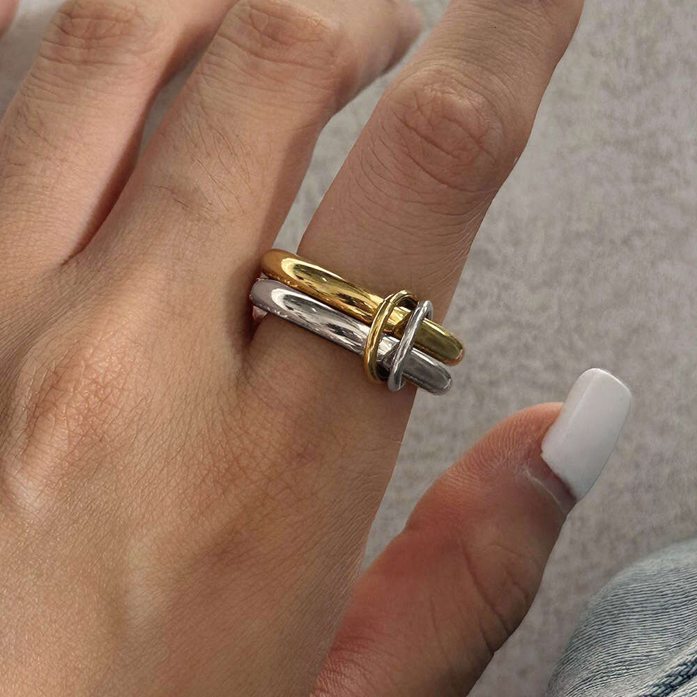 Titanium Ring Set Interlocking Stackable Rings Stainless Steel Plain Bands New Arrival
