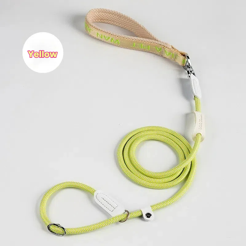 Anti-Choke Slip Lead Dog Leash - Adjustable Self-Retracting P-Chain Pet Training Leash for Outdoor Walking & Training