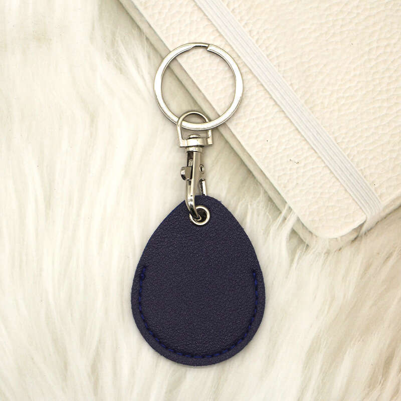 Control Rectangular Water Drop Shape Keychain Community Access Protector Square Elevator Leather Card Holder