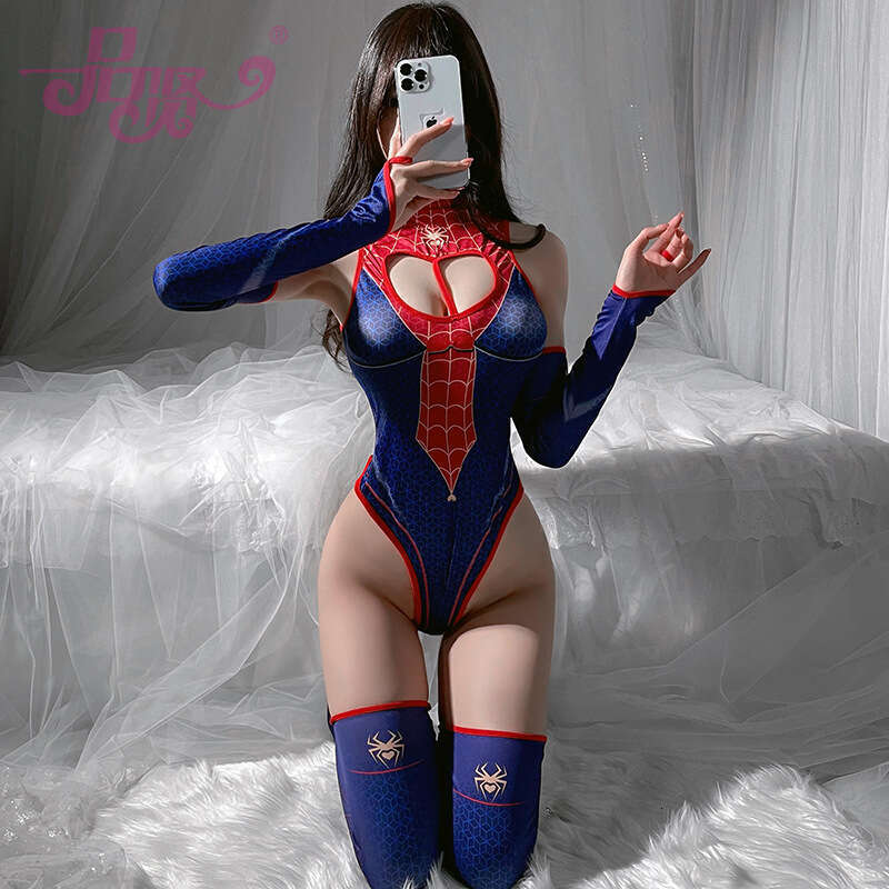 Spell Lingerie Porn Suits Pinxian Sexy Lingerie Spider Man Bodysuit Cosplay Jumpsuit Halloween Role Play Tiktok Sexy Lingerie