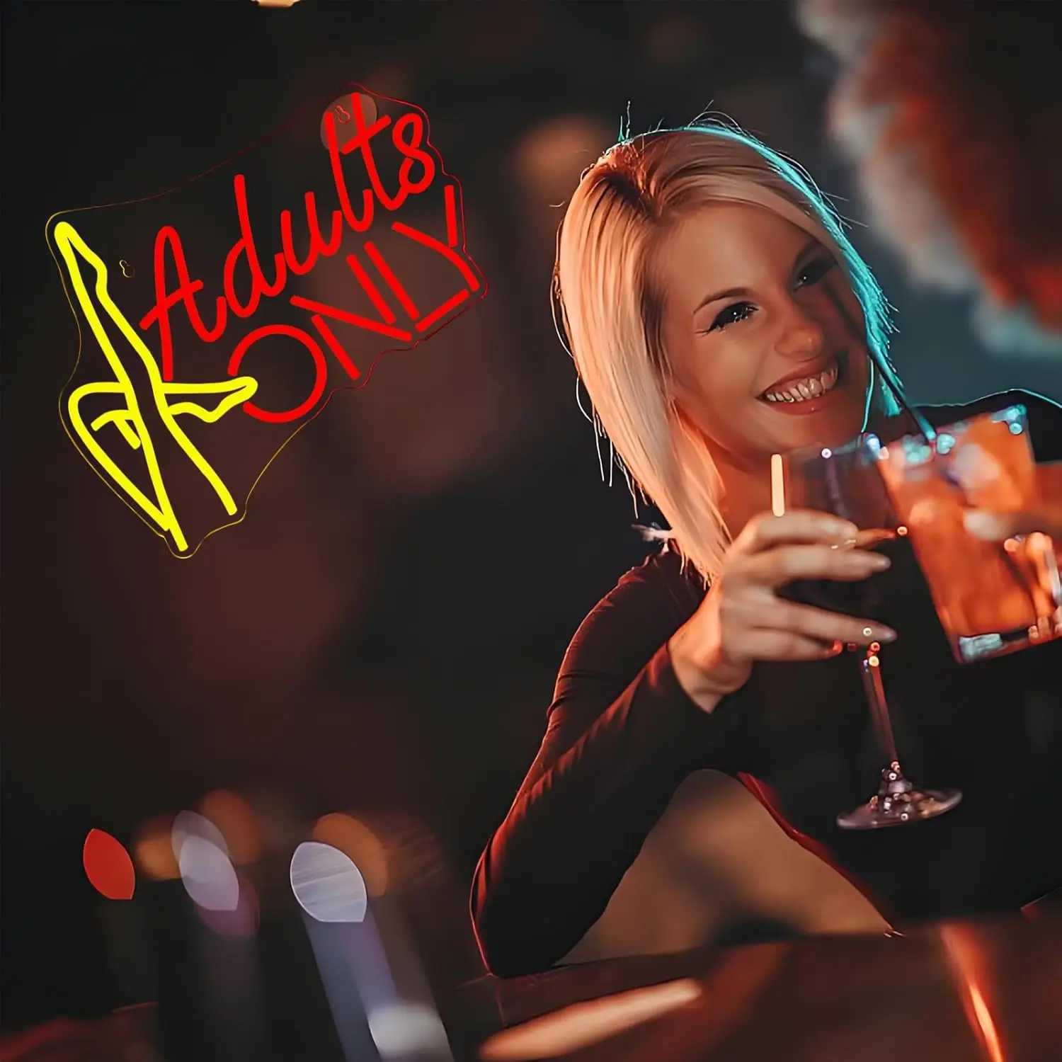 Adults Only Neon Sign USB Powered LED Neon Light for Bar Women Cave Studio Bedroom Yoga Gym Store Female Party Wall Decor XJ250602