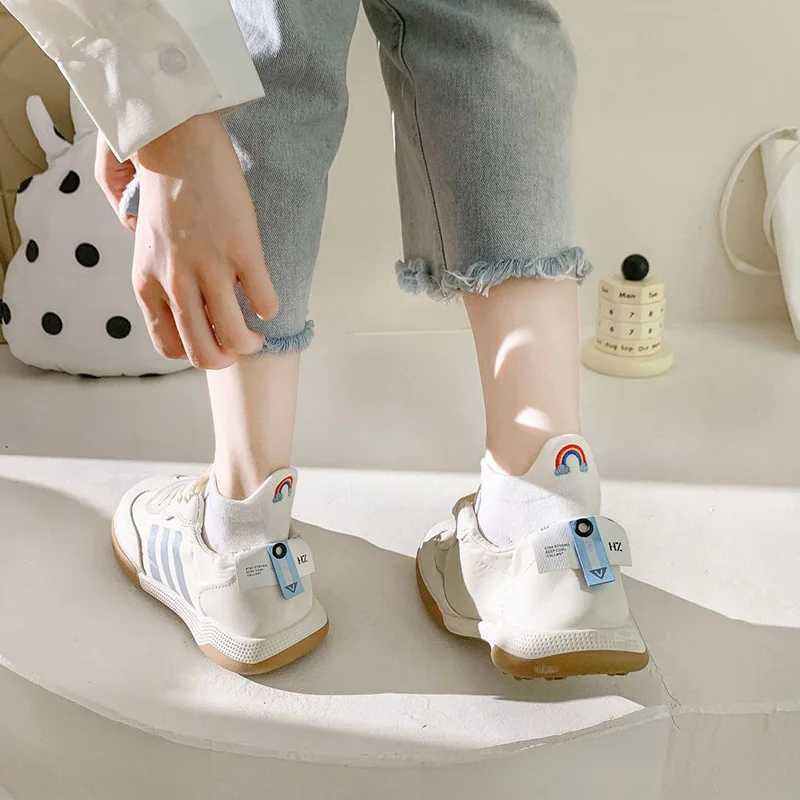 5 Pair Cute Embroidery Animal Women Socks Spring Summer Short Shallow Mouth Fashion Rainbow Female Low Cube Socks SetT250602