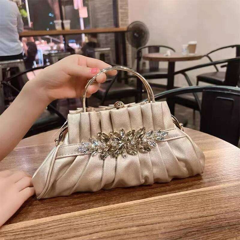 High Quality Crystal Shiny Dias Evening Fashion Women Handbag Wedding Party Clutch Purse Female Shoulder Crossbody Bag