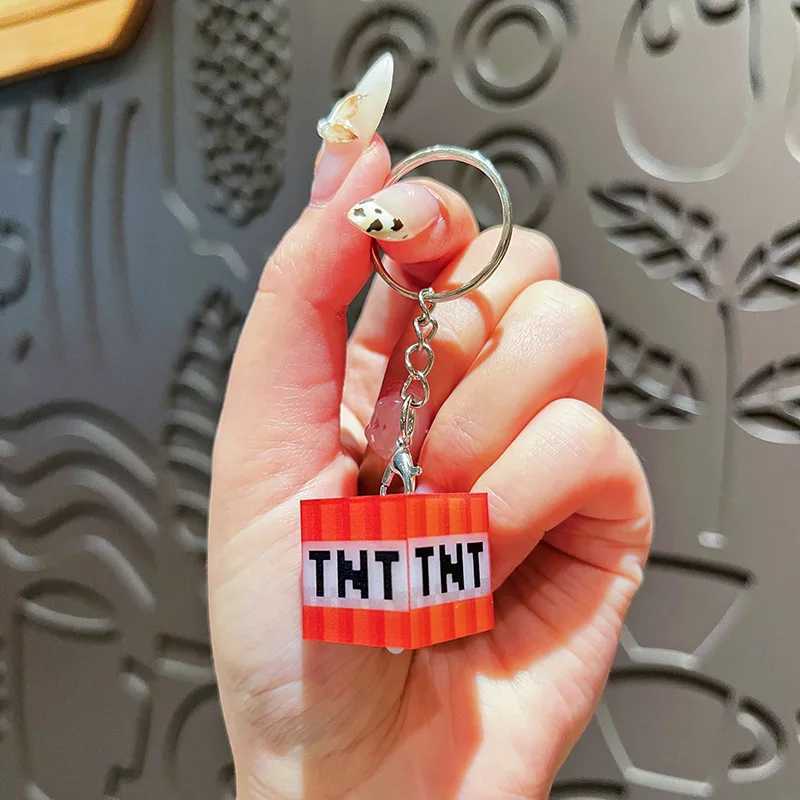 LED Keychain Birthday Gifts for Guests of the World Keychains Game Gift Cube Luminous Keychain Bag Pendant Car Keyring Gift for Kids XJ250602