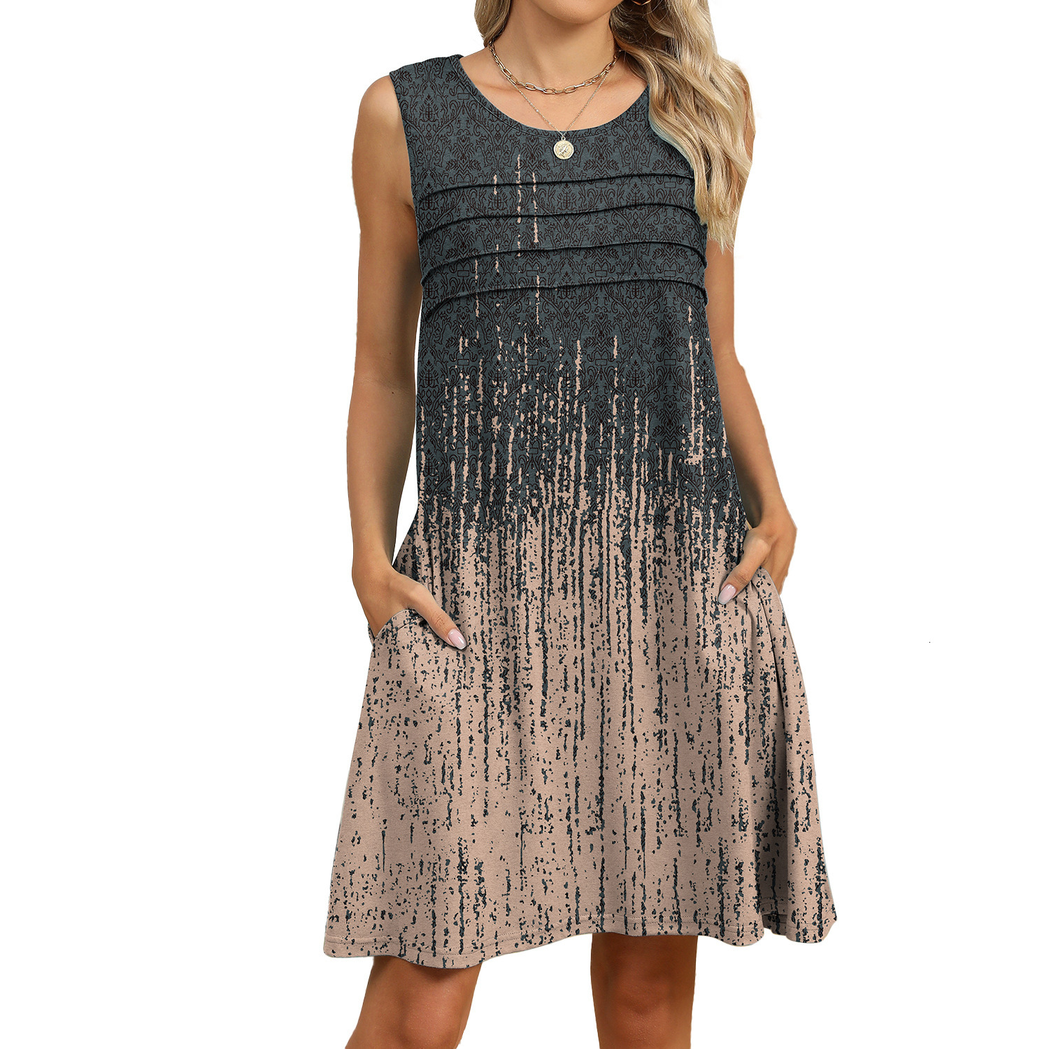 Luxury Designer Clothing Fashion 2025 Summer New Printed Vest Women's Loose Dress Fashion Designer Dress