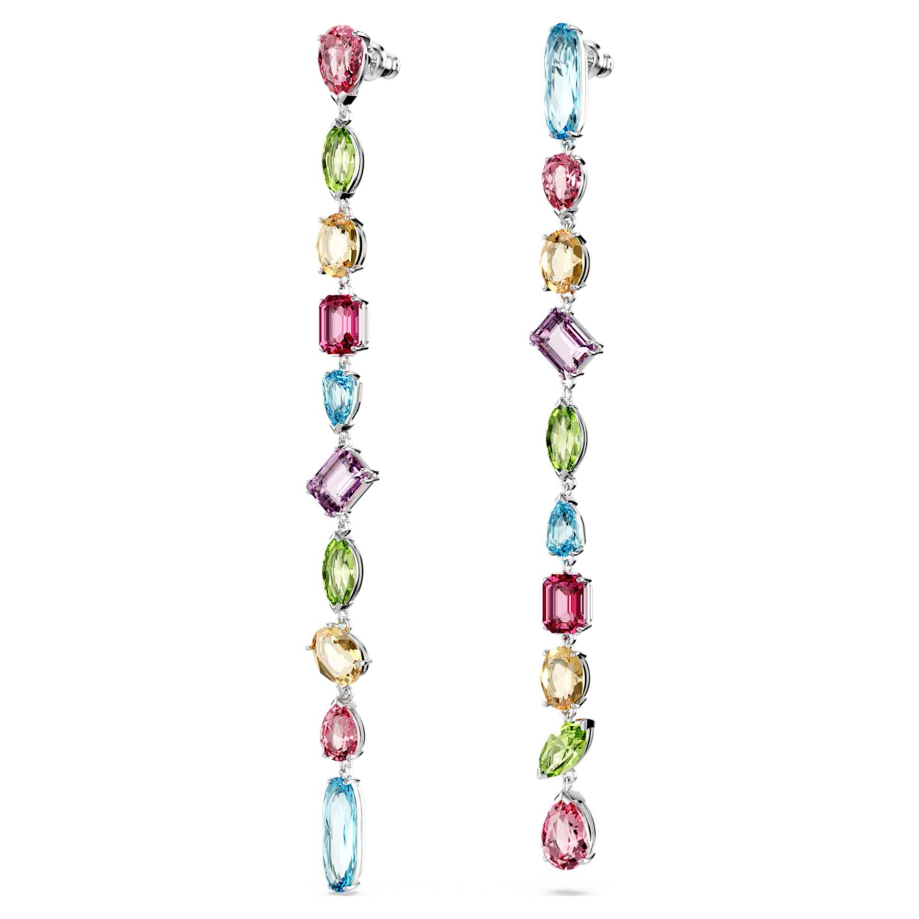2025 New Big circle ice Austria crystal designer earrings for women pink colorful stone drop tassel lovely flower elegant earring earings ear rings je - view 5