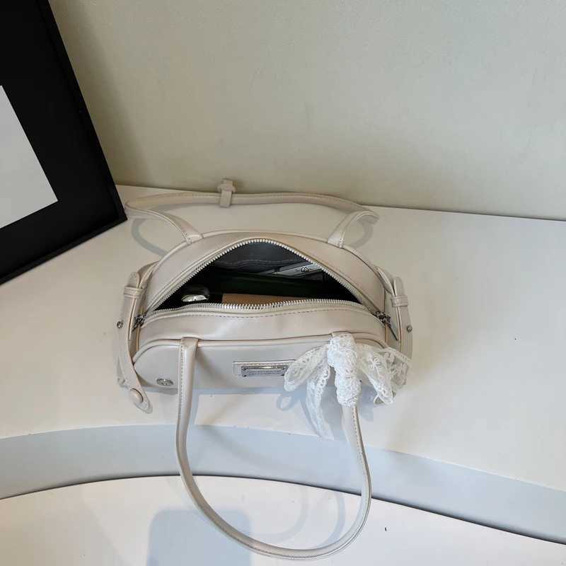 Women Casual Tote Handbag PU Leather Bow Leisure Underarm Handbag Solid Color Travel Underarm Handbag Female Dating Bag Y250603