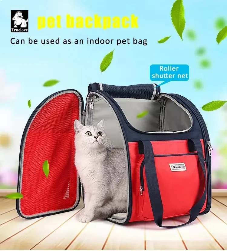 Truelove Fashion Breathable Pet Backpack Cat Dog Travel Shoulder Portable Foldable Cat Pet Bag TLX1971 250526