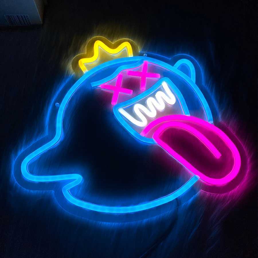 Ghost Led Neon Sign Retro Arcade Wall Aesthetic Operation Light Usb Powered Used For Bar Club Game Room Family Party Decor XJ250602