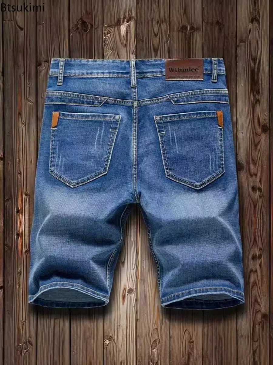 Mens Casual Denim Shorts Jeans Personalized Middle Pants High Quality Elastic Business 2025 Summer New Arrivals Short Pants Male T250603