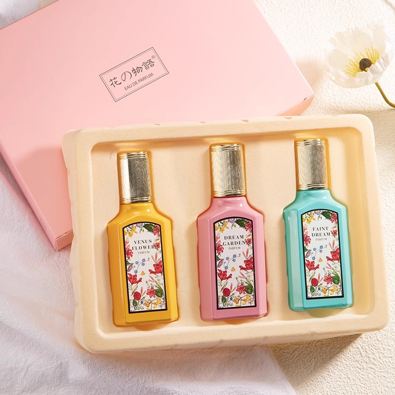 The Story of Flowers Dream Gardenia Women perfume Gift Box Three Piece Set Jasmine Fragrance Gift