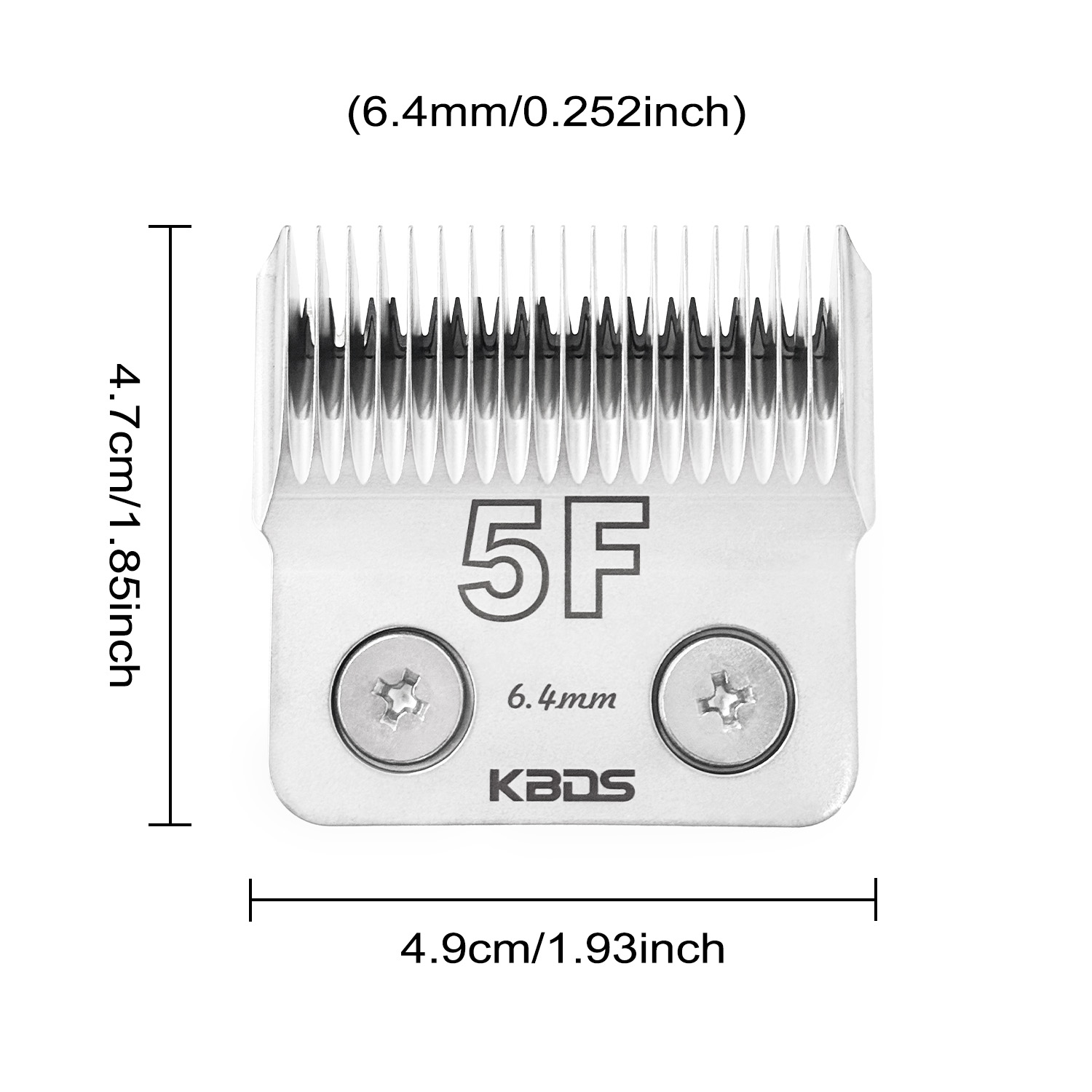 KBDS D-Series 5F Ceramic Detachable A5 Pet Dog Grooming Clipper Blades (1/4" - 6.4mm),Compatible with Most Andis,Oster A5 Wahl KM Series Clippers