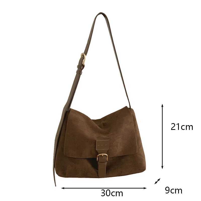 Women Suede Soft PU Leather Handbags Designer Fashion Messenger Bag Solid Color Shoulder Crossbody Bag W250602