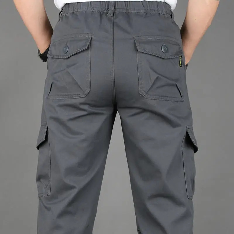 Mens Tactical Trousers Large Size Loose Casual Pants Running Overalls Mens Sweatpants Sports Hiking Outdoor Clothes Work Pants 250528
