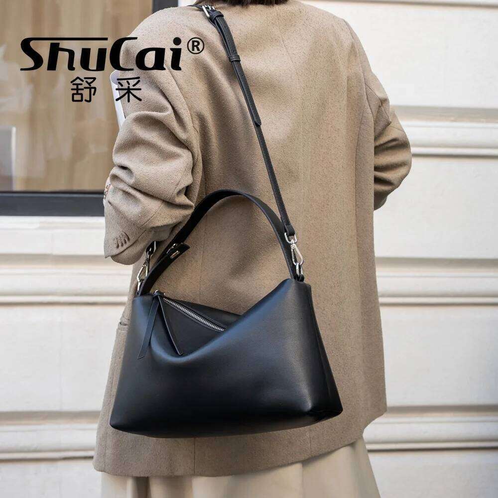 Genuine Leather Fashon Brand Designer Women Shoulder Crossbody Black Bags Ladies High Quality Handbag Coffe White Brown