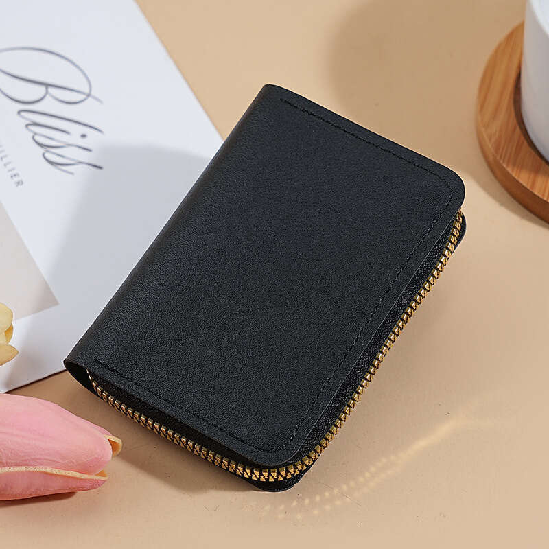 Solid Color Accordion Women, Small and Exquisite Anti-Degaussing Case for Men, Multi-Card Slot Large Capacity Bank Card Holder