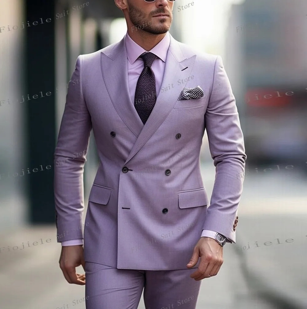 Beige Business Suit Men Tuxedos Groom Groomsman Formal Prom Wedding Party 2 Piece Set Jacket And Pants 250603