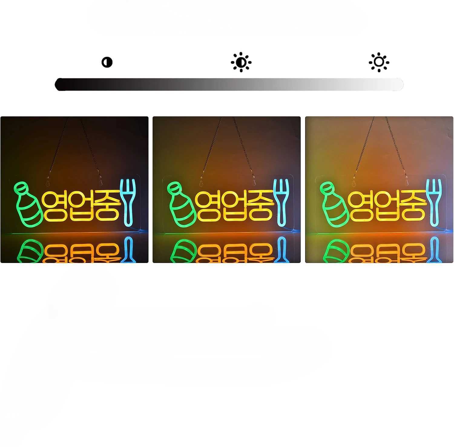 Korea Open Neon Sign LED Neon Light Sign USB Powered for Restaurant Bar Bistro Coffee Shop Sign Man Cave Party DecorationXJ250602