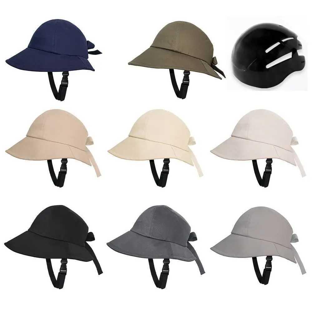 New Hot Bicycle Helmet Hat Shaped Helmet Fishing/Sun Hat Cyclist Helmet Hat Type Helmet Cap Women Wide Brim Anti-Collision Cap W250602