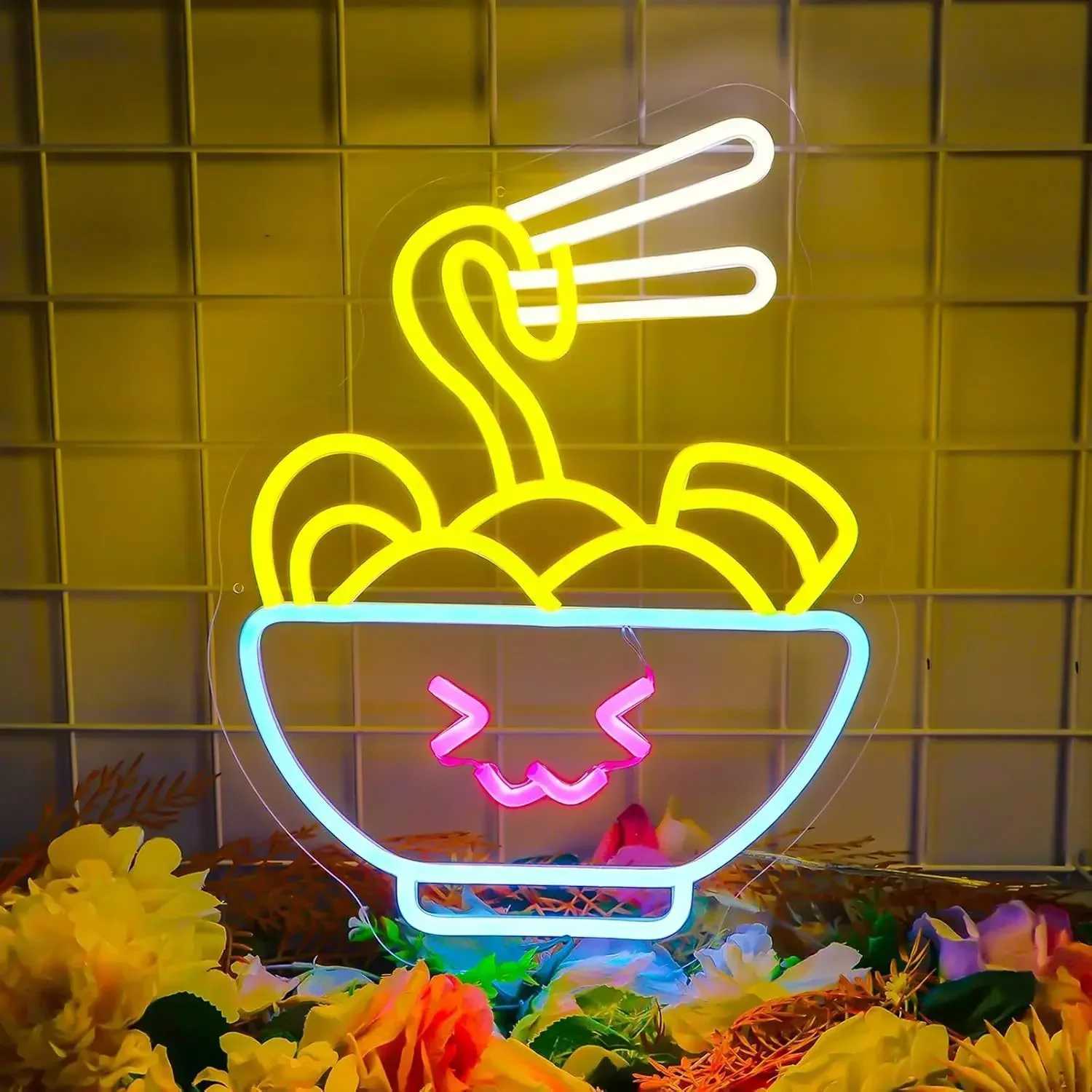 Noodles Neon Sign LED Neon Light USB Powered for Bedroom Cafe Bar Pub Birthday Party Wall Decor Kid Friend Family Best Gift XJ250602