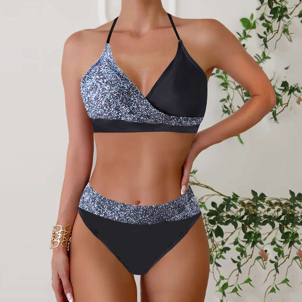 Swimsuit Designers Bikini Maillot De Bain 2025 New Plus Size Bikini Cross Triangle Print High Waist Two-piece Swimsuit for Women BIJINI New Arrival Ne
