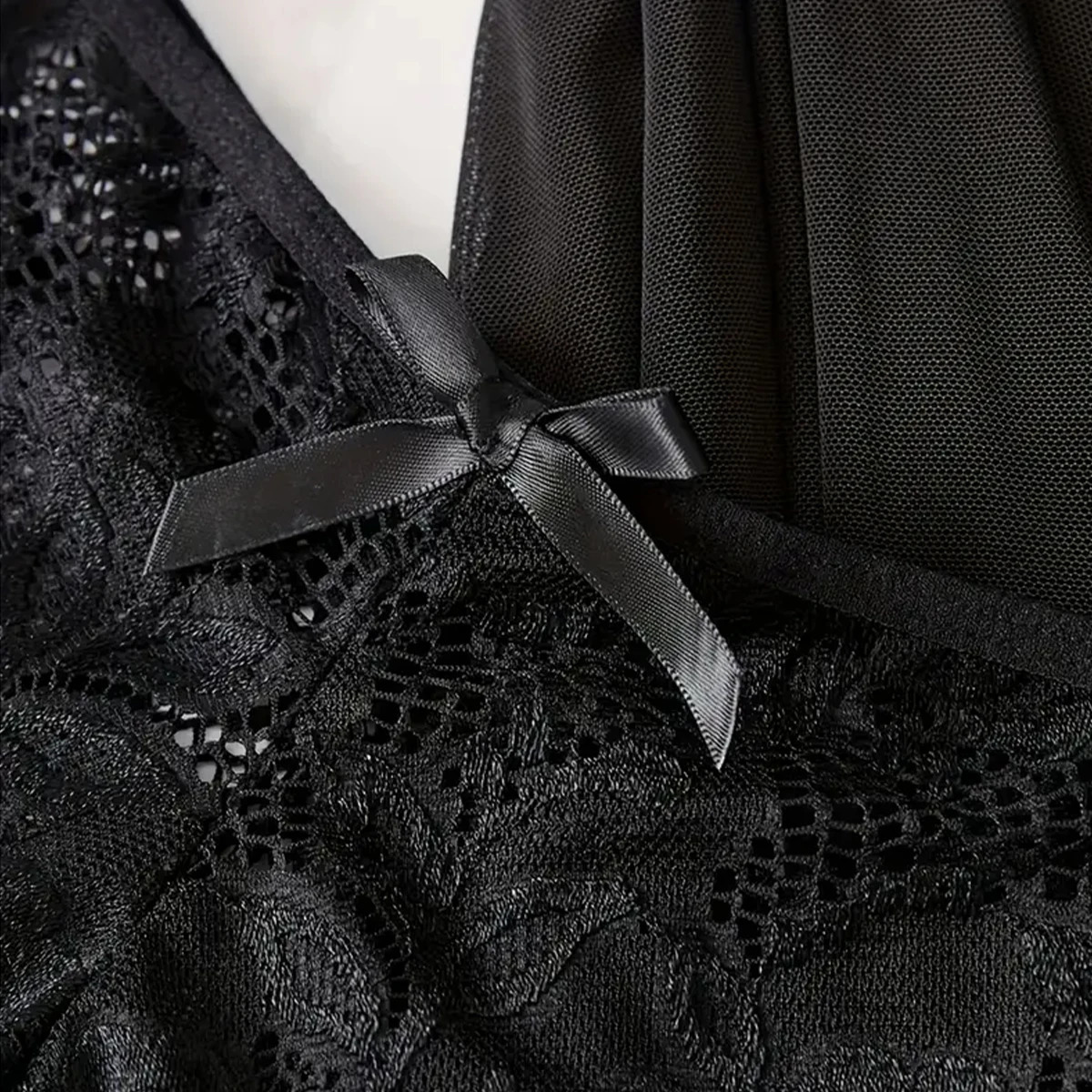 Exotic Cotumes Transparent Dress Erotic Pajamas Set Lace Sleepwear For Women Babydoll Sexy Lingerie Nightdress Open Bra 250603