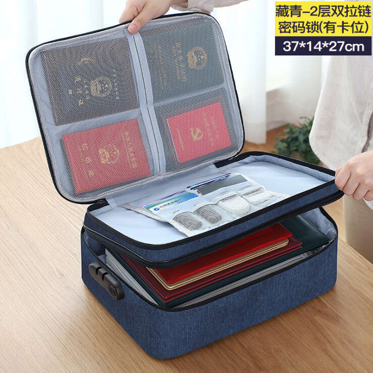 Multi-layer Large Capacity Family File Archive Storage Box Passport Holder Document Bag
