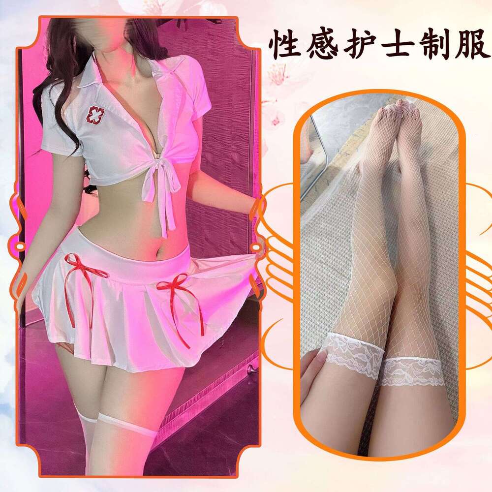 Spell Lingerie Porn Suits Golden Night Fun Lingerie Role Play Nurse Uniform Temptation Set Pure Desire OL Abstinence Style QQNY Bowknot Sexy Lingerie