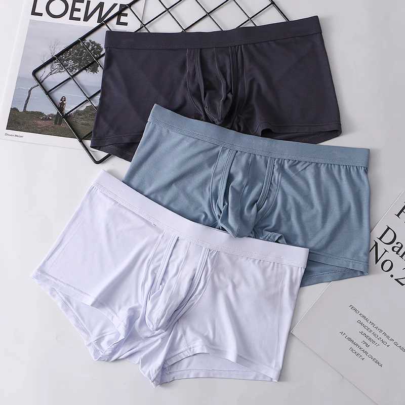 3pcs Organic Men Underwear Boxer Shorts Breathable Underpants Male Panties Gift For Men Boxershorts New W250603