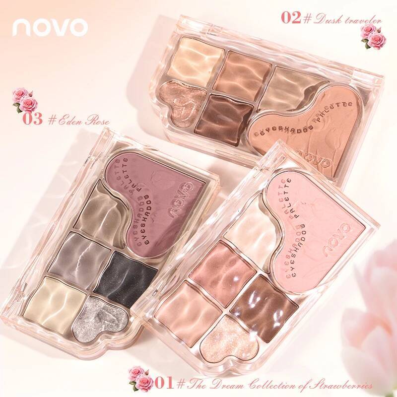 6-Color Blendable Eyeshadow Palette, Soft Smooth Fine Texture Powder Formula, Waterproof & Sweatproof, Valentine's Day gift