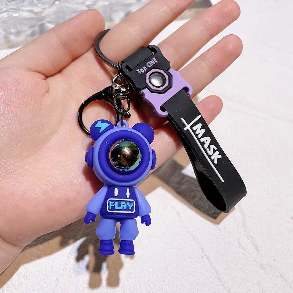 Lightning Bear Keychain Fashion Cartoon Cute Astronaut Bear Doll Bag Pendant Accessories Large Couple Jewelry Gifts Birthday XJ250602